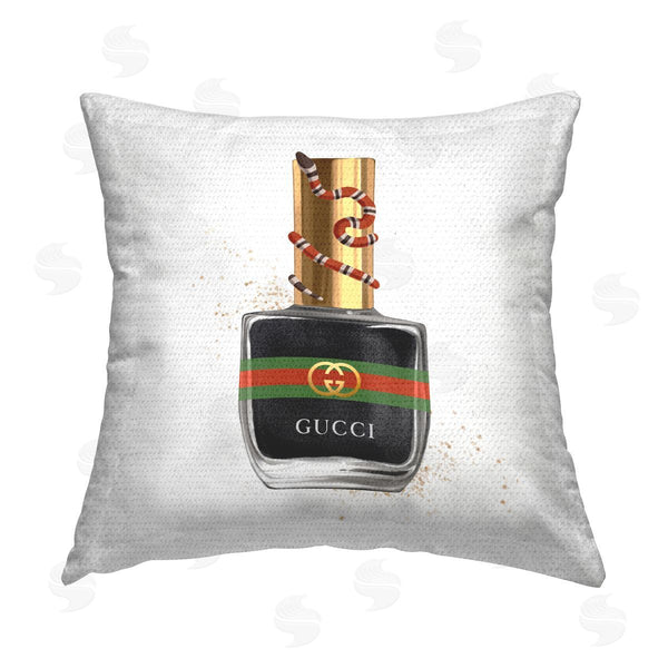 Stupell Industries Ziwei Li | Glam Brand Fashion Nail Polish Printed Throw Pillow