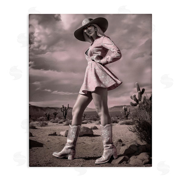 stupell industries Ziwei Li | Glam Cowgirl in Dress Wall Art