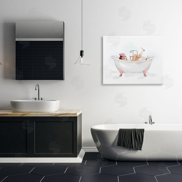 Stupell Industries Ziwei Li | Glam Cowgirl In Tub Wall Art