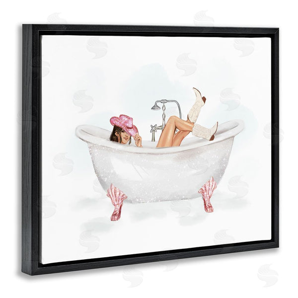 Stupell Industries Ziwei Li | Glam Cowgirl In Tub Wall Art