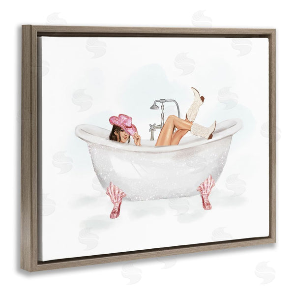 Stupell Industries Ziwei Li | Glam Cowgirl In Tub Wall Art