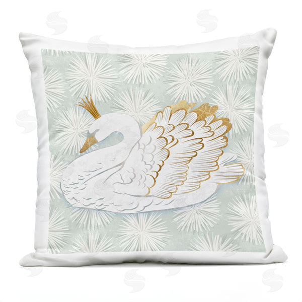 Stupell Industries Ziwei Li | Glam Crown Swan Patterned Printed Throw Pillow