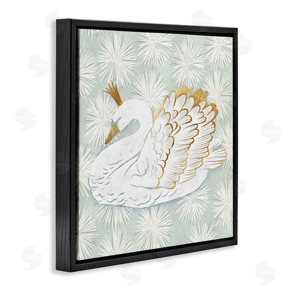 Stupell Industries Ziwei Li | Glam Crown Swan Patterned Wall Art