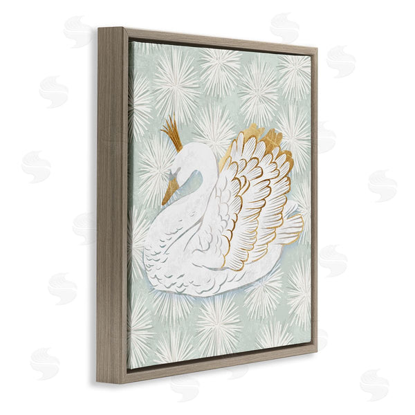 Stupell Industries Ziwei Li | Glam Crown Swan Patterned Wall Art