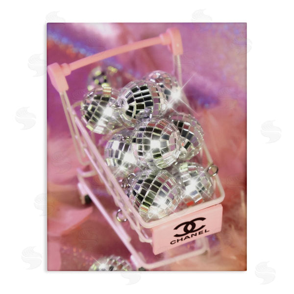 stupell industries Ziwei Li | Glam Disco Balls in Cart Wall Art