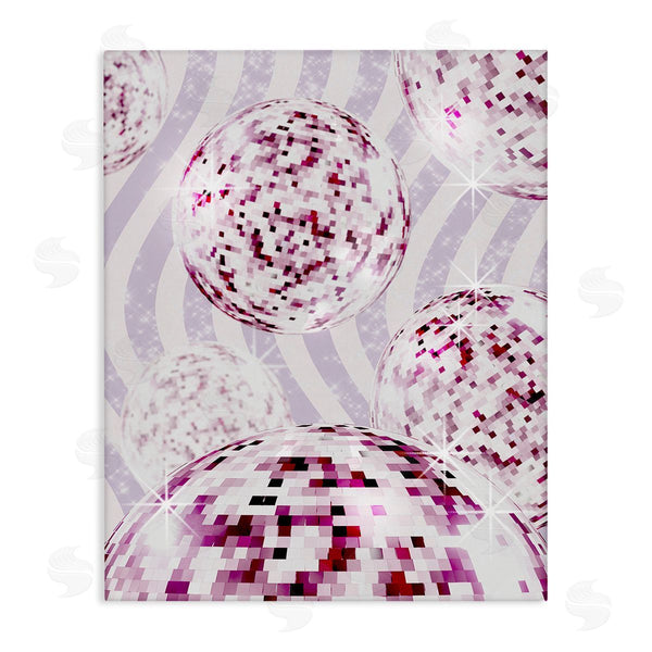 stupell industries Ziwei Li | Glam Disco on Stripes Wall Art