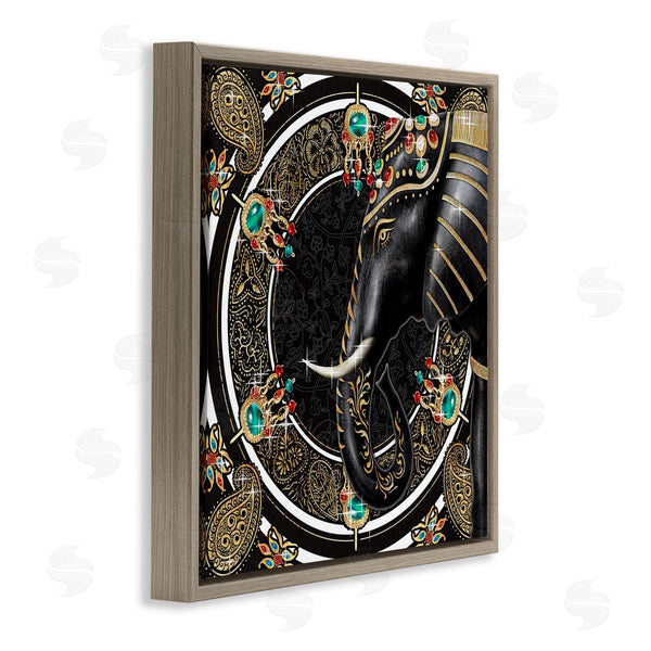 Stupell Industries Ziwei Li | Glam Elephant Regal Jewelry Paisley Pattern Wall Art