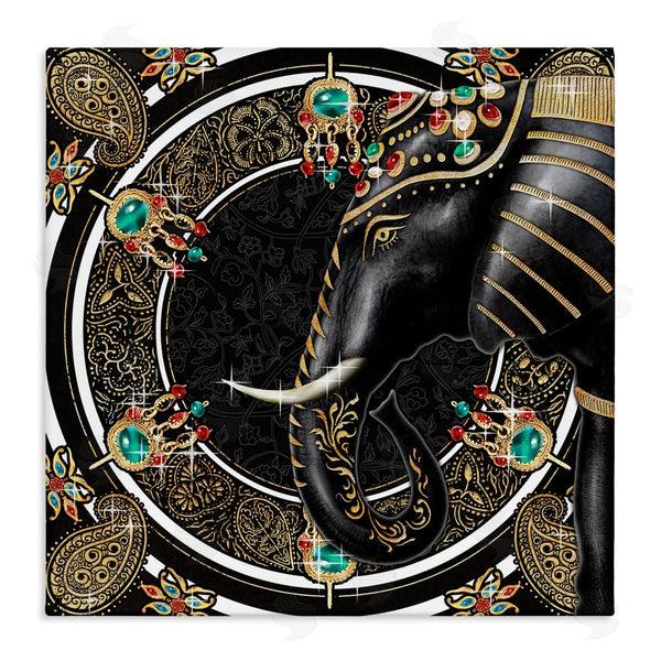stupell industries Ziwei Li | Glam Elephant Regal Jewelry Paisley Pattern Wall Art