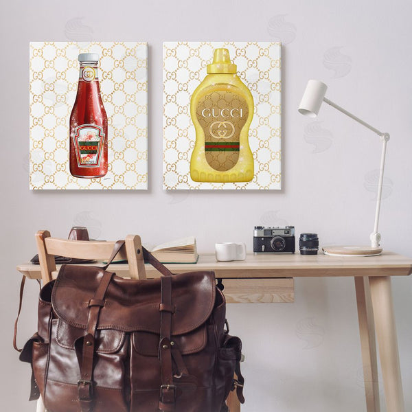 Stupell Industries Ziwei Li | Glam Fashion Kitchen Condiments Wall Art