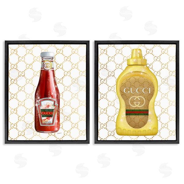 Stupell Industries Ziwei Li | Glam Fashion Kitchen Condiments Wall Art