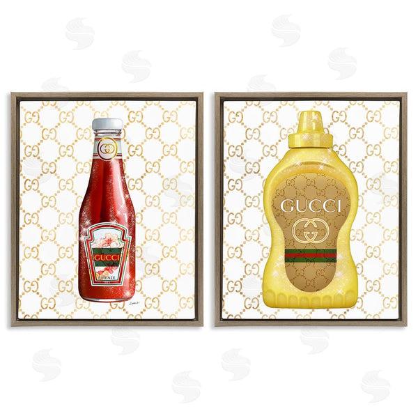 Stupell Industries Ziwei Li | Glam Fashion Kitchen Condiments Wall Art