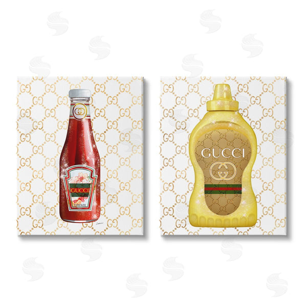 stupell industries Ziwei Li | Glam Fashion Kitchen Condiments Wall Art