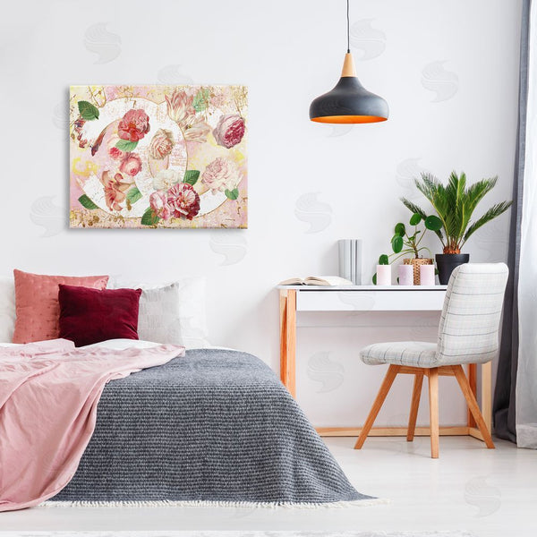 Stupell Industries Ziwei Li | Glam Fashion Pink Floral Blooms Abstract Pattern Wall Art