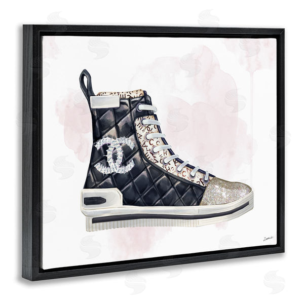 Stupell Industries Ziwei Li | Glam Fashion Quilted Sneaker Designer Style Wall Art