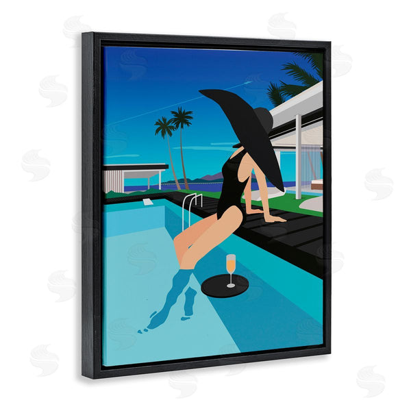 Stupell Industries Ziwei Li | Glam Fashion Relaxing Poolside Floating Drink Tray Wall Art