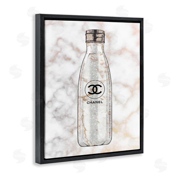 Stupell Industries Ziwei Li | Glam Fashion Water Bottle Over Marble