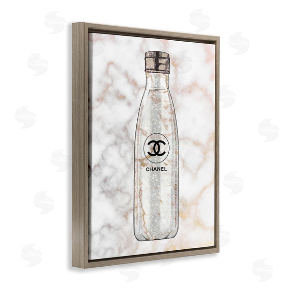 Stupell Industries Ziwei Li | Glam Fashion Water Bottle Over Marble