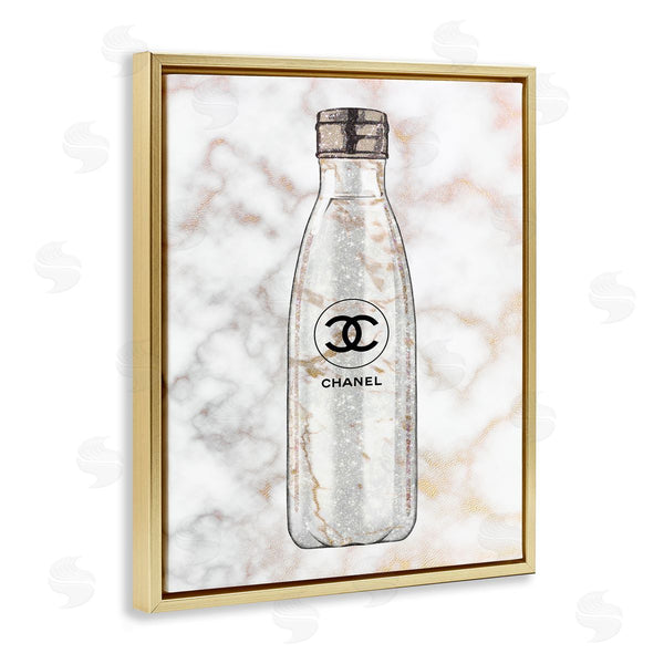 Stupell Industries Ziwei Li | Glam Fashion Water Bottle Over Marble