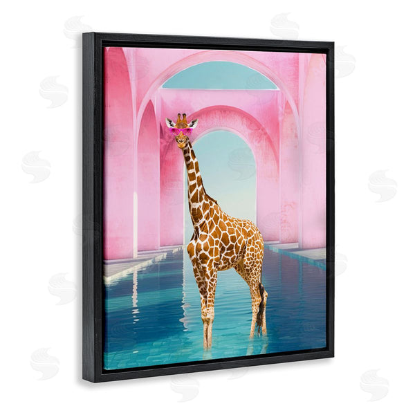 Stupell Industries Ziwei Li | Glam Giraffe With Pink Arches