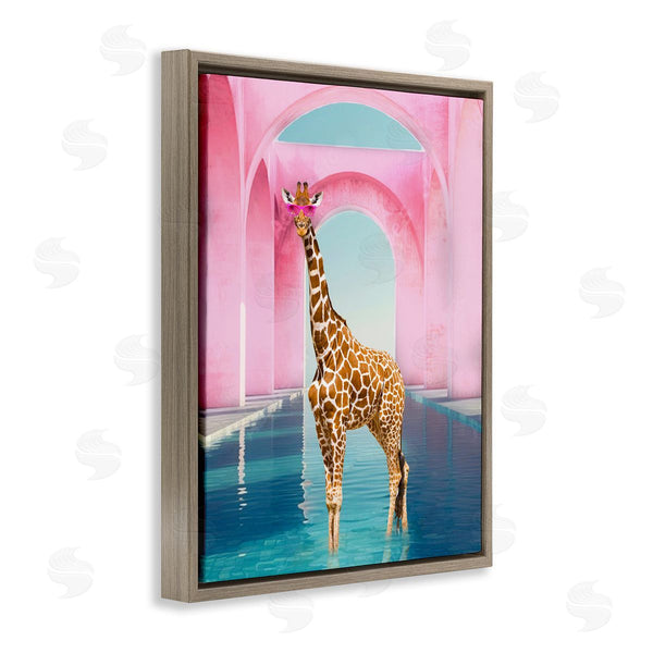 Stupell Industries Ziwei Li | Glam Giraffe With Pink Arches