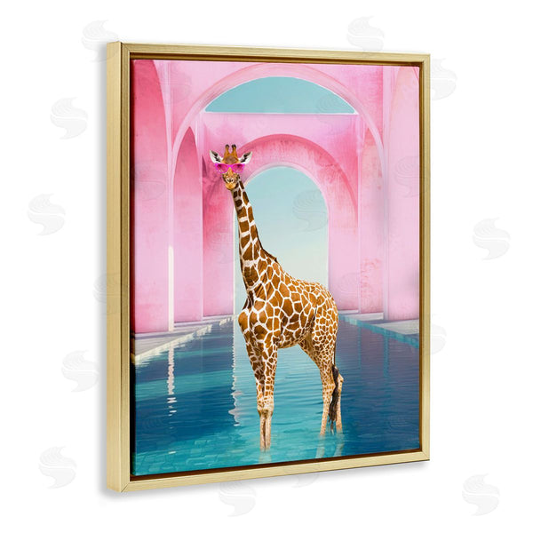 Stupell Industries Ziwei Li | Glam Giraffe With Pink Arches