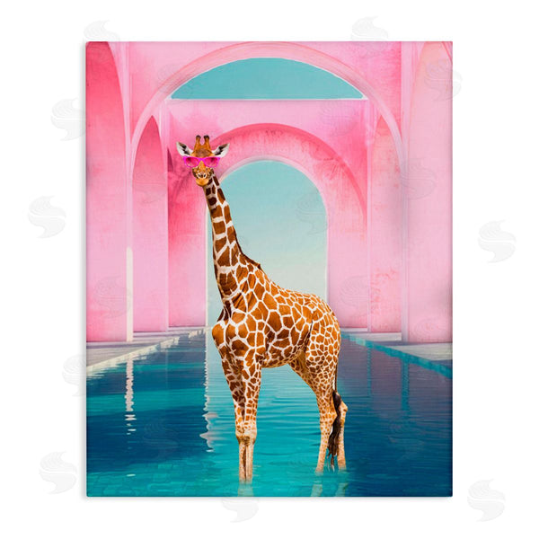 stupell industries Ziwei Li | Glam Giraffe with Pink Arches