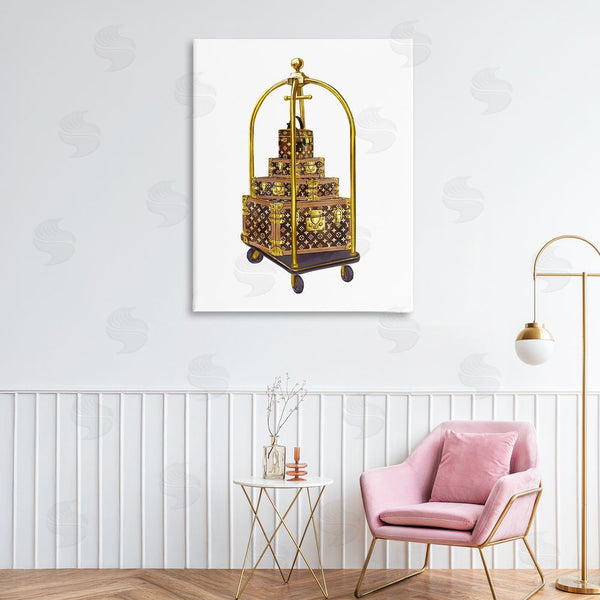 Stupell Industries Ziwei Li | Glam Hotel Luggage Wall Art