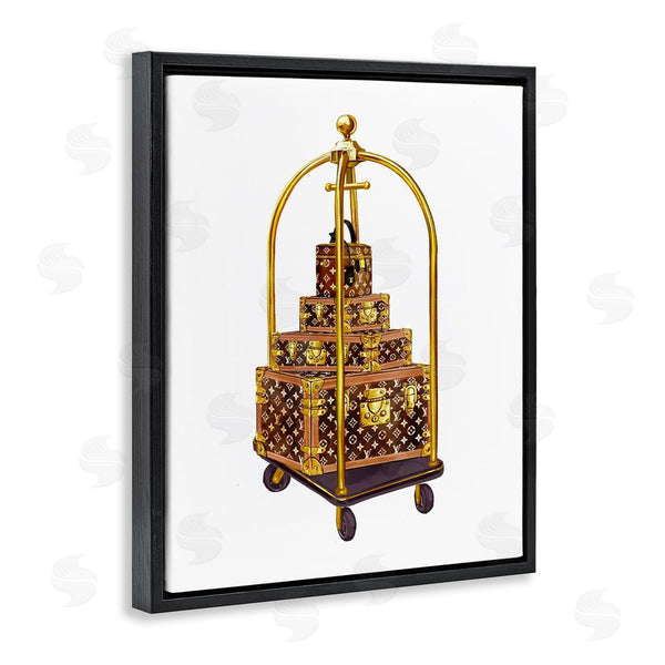 Stupell Industries Ziwei Li | Glam Hotel Luggage Wall Art