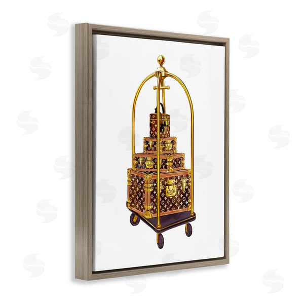 Stupell Industries Ziwei Li | Glam Hotel Luggage Wall Art