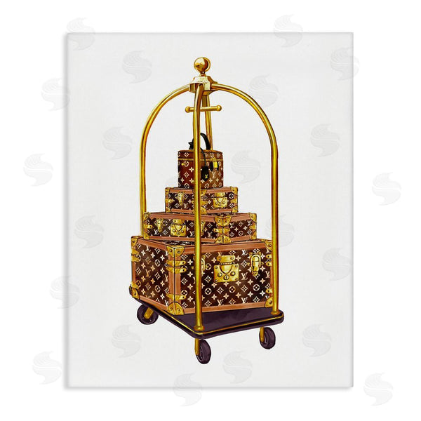 stupell industries Ziwei Li | Glam Hotel Luggage Wall Art