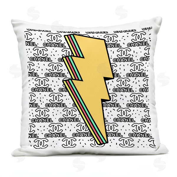 Stupell Industries Ziwei Li | Glam Lightning Bolt Pop Style Fashion Brand Printed Throw Pillow