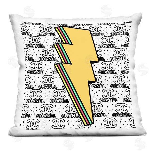 stupell industries Ziwei Li | Glam Lightning Bolt Pop Style Fashion Brand Printed Throw Pillow