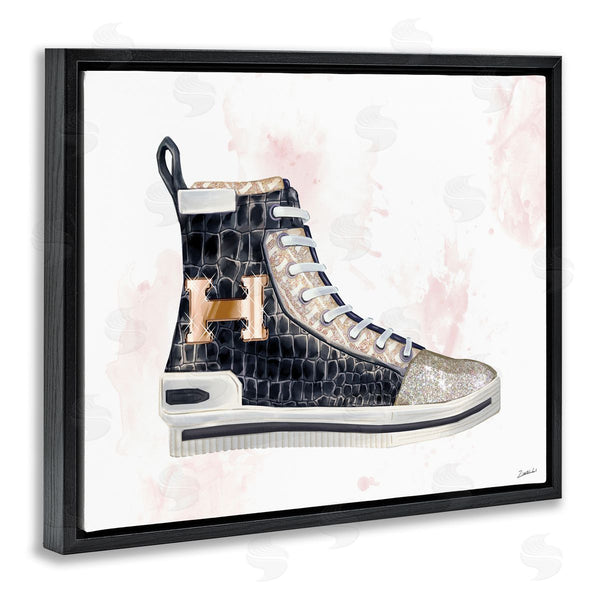 Stupell Industries Ziwei Li | Glam Snake Embossed Sneaker Illustration Fashion Forward Wall Art