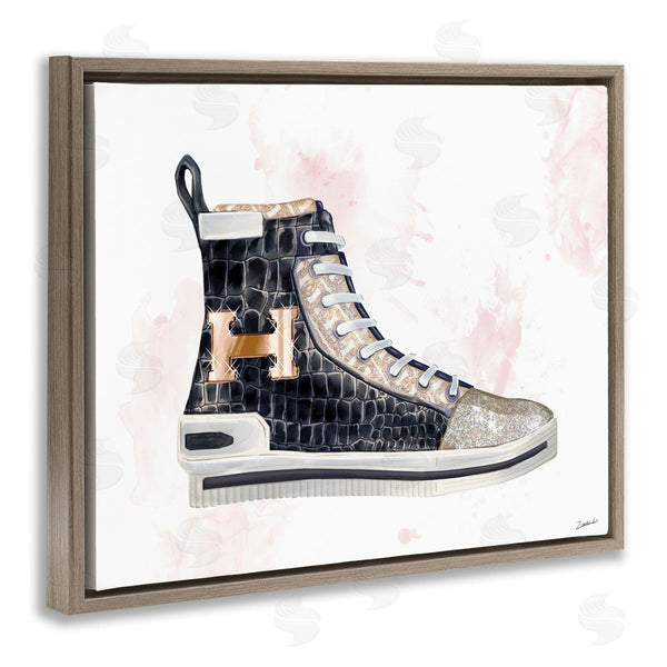 Stupell Industries Ziwei Li | Glam Snake Embossed Sneaker Illustration Fashion Forward Wall Art