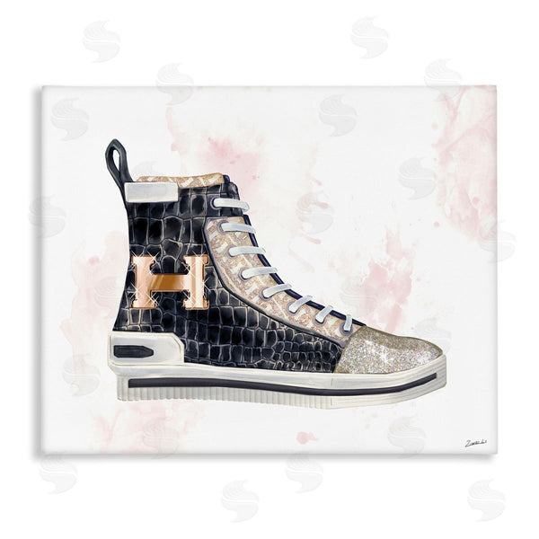 stupell industries Ziwei Li | Glam Snake Embossed Sneaker Illustration Fashion Forward Wall Art