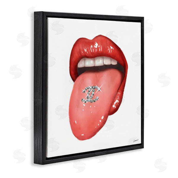 Stupell Industries Ziwei Li | Glam Tongue Out Red Lips