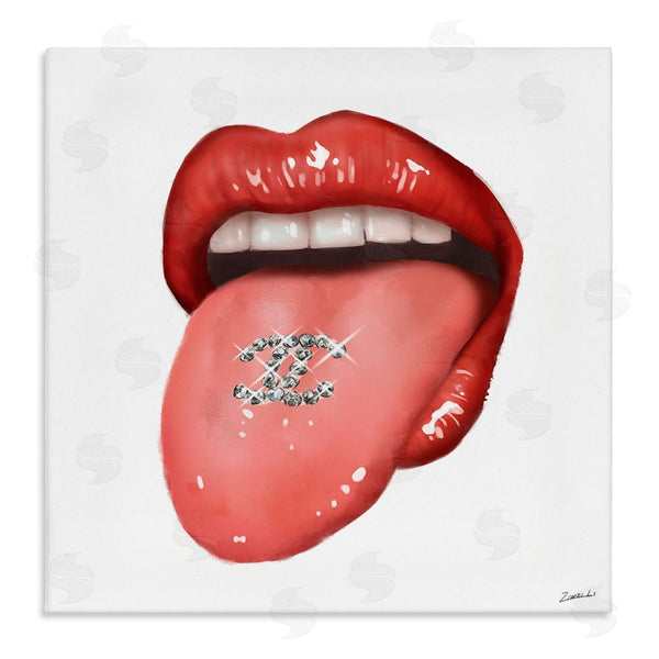 stupell industries Ziwei Li | Glam Tongue Out Red Lips