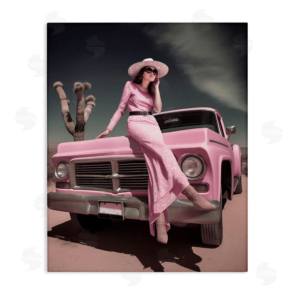 stupell industries Ziwei Li | Glam Woman in Desert Wall Art