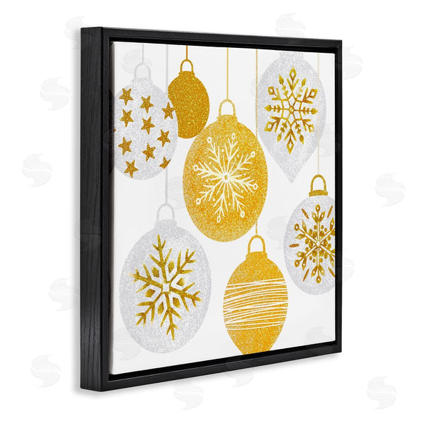 Stupell Industries Ziwei Li | Glimmering Hanging Christmas Baubles Wall Art