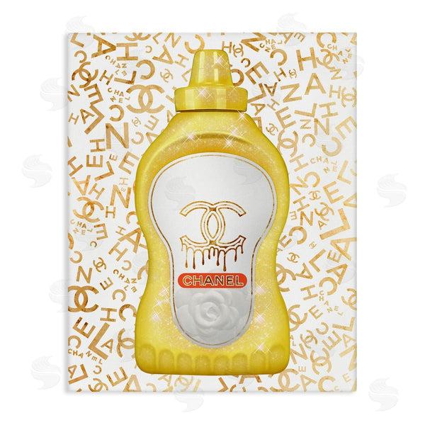 stupell industries Ziwei Li | Glitzy Fashion Bling Kitchen Condiment Mustard Bottle Wall Art