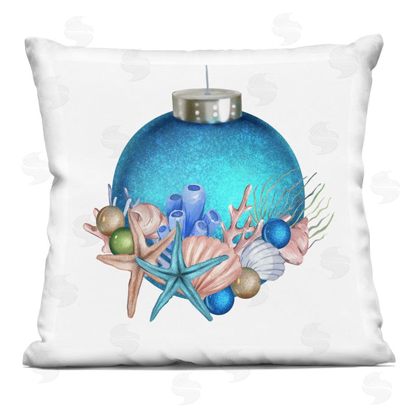 stupell industries Ziwei Li | Glitzy Sea Life Holiday Ornament Printed Throw Pillow