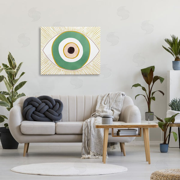 Stupell Industries Ziwei Li | Green Modern Evil Eye Symbol Wall Art