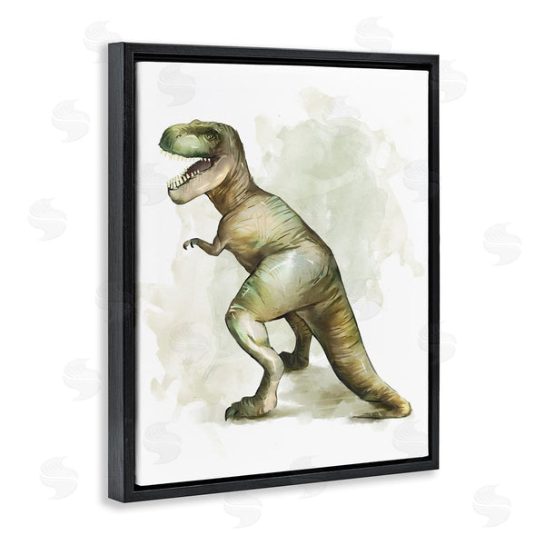 Stupell Industries Ziwei Li | Green T-Rex Dinosaur Ancient Reptile Roar