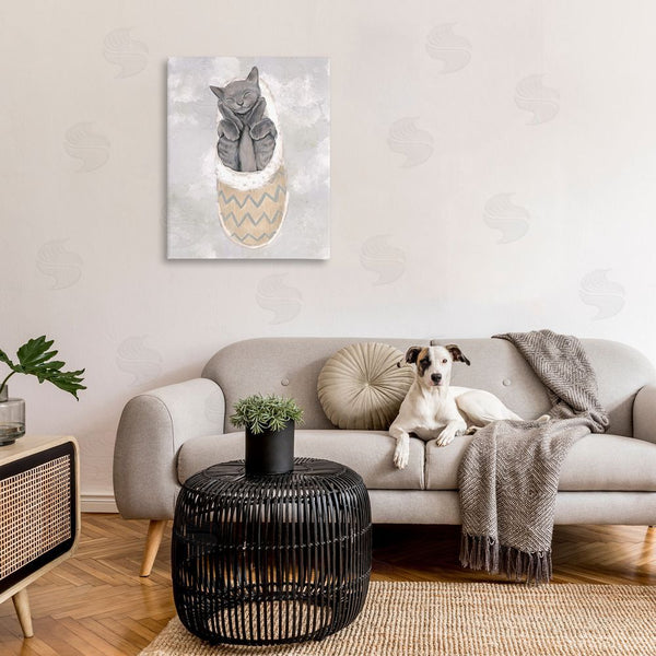 Stupell Industries Ziwei Li | Grey Kitten Sleeping Wall Art