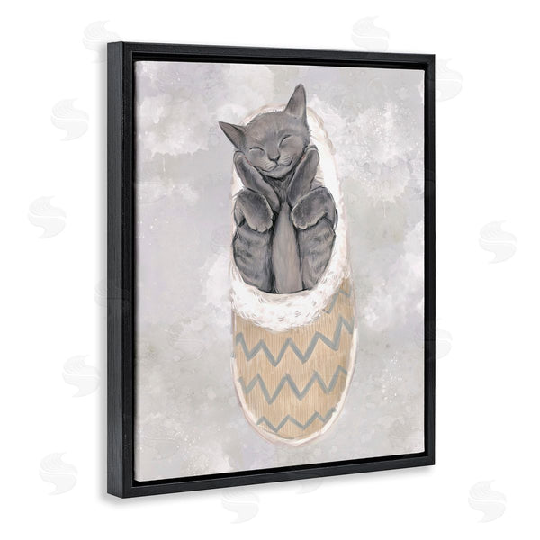 Stupell Industries Ziwei Li | Grey Kitten Sleeping Wall Art