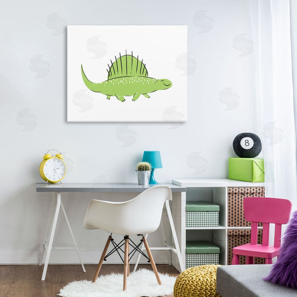 Stupell Industries Ziwei Li | Happy Green Dinosaur Wall Art