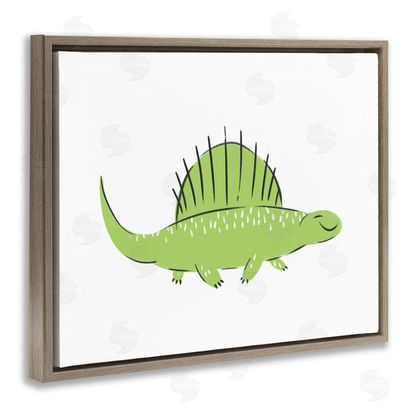 Stupell Industries Ziwei Li | Happy Green Dinosaur Wall Art