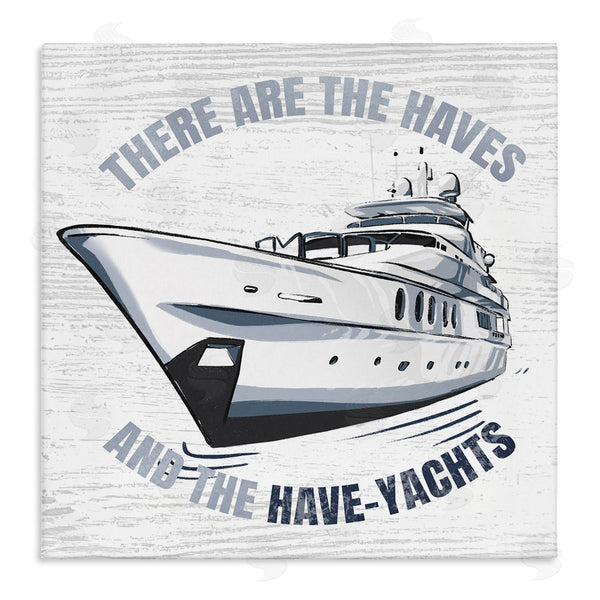 stupell industries Ziwei Li | Haves and Have Yachts Rustic Boat Humor Typography Wall Art