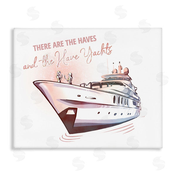stupell industries Ziwei Li | Haves and Have Yachts Upscale Glam Humor Typography Wall Art