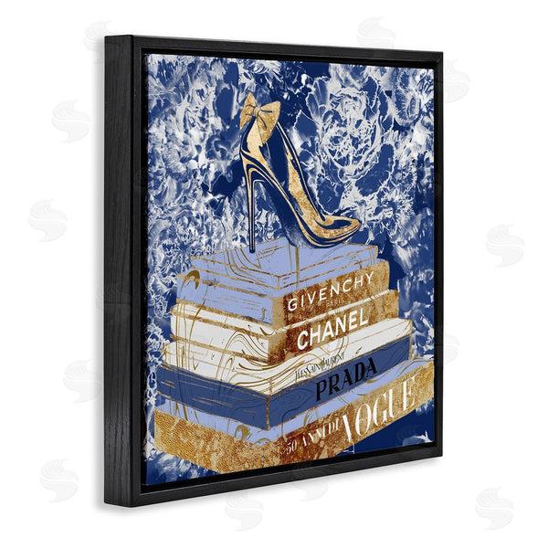 Stupell Industries Ziwei Li | Heels On Fashion Books Blue